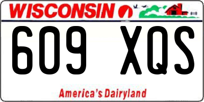 WI license plate 609XQS
