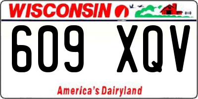WI license plate 609XQV