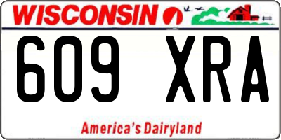 WI license plate 609XRA