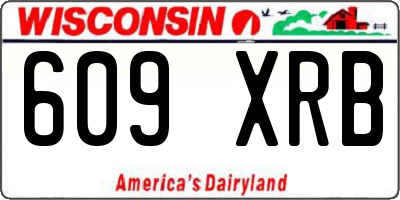 WI license plate 609XRB