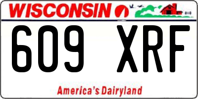 WI license plate 609XRF
