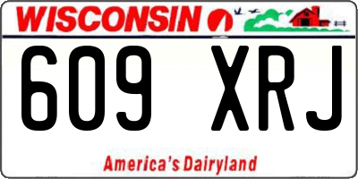 WI license plate 609XRJ