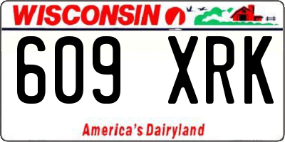 WI license plate 609XRK