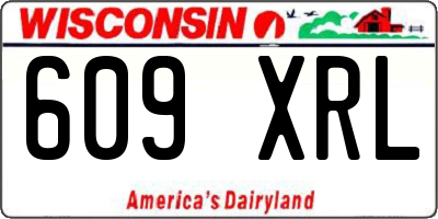 WI license plate 609XRL