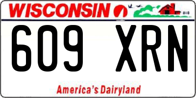 WI license plate 609XRN