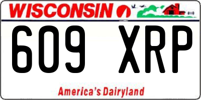 WI license plate 609XRP
