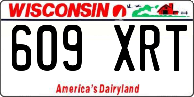 WI license plate 609XRT