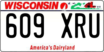 WI license plate 609XRU