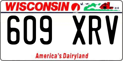 WI license plate 609XRV
