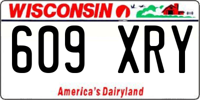 WI license plate 609XRY