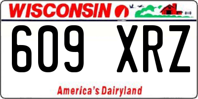 WI license plate 609XRZ