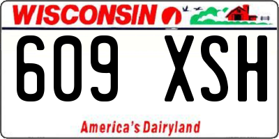 WI license plate 609XSH