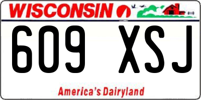 WI license plate 609XSJ
