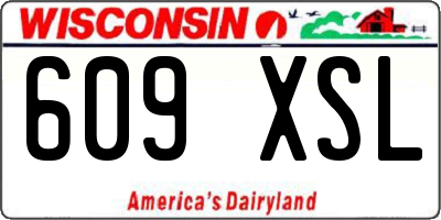 WI license plate 609XSL