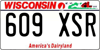 WI license plate 609XSR