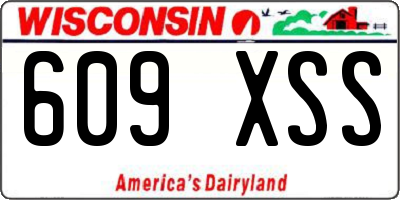 WI license plate 609XSS