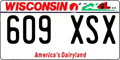 WI license plate 609XSX