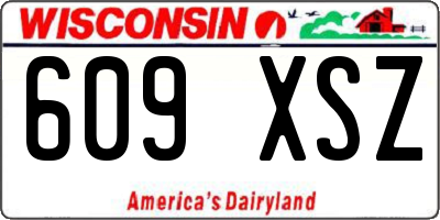 WI license plate 609XSZ