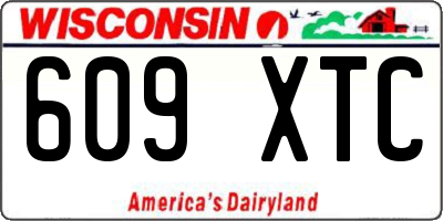 WI license plate 609XTC