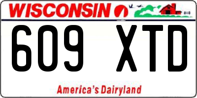 WI license plate 609XTD