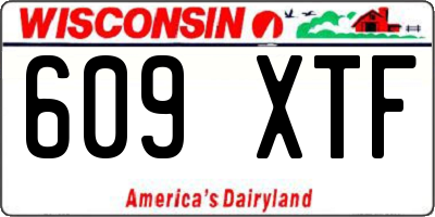 WI license plate 609XTF