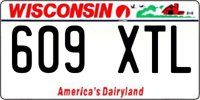 WI license plate 609XTL