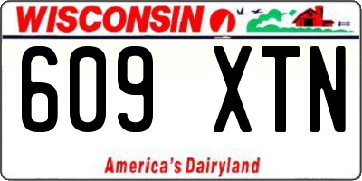 WI license plate 609XTN