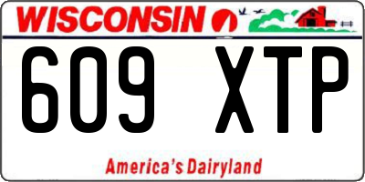 WI license plate 609XTP