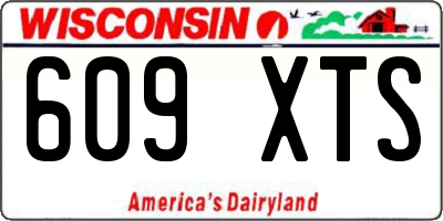 WI license plate 609XTS