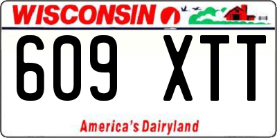 WI license plate 609XTT