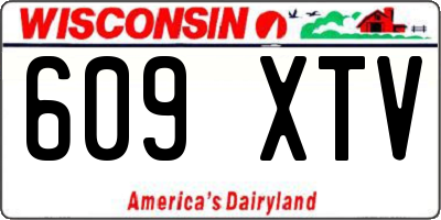 WI license plate 609XTV