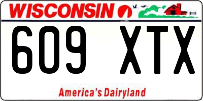 WI license plate 609XTX
