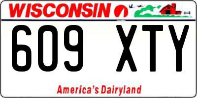 WI license plate 609XTY