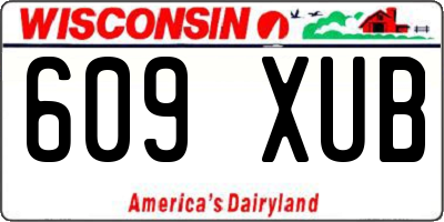 WI license plate 609XUB