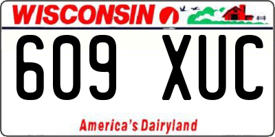 WI license plate 609XUC