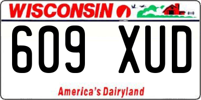 WI license plate 609XUD