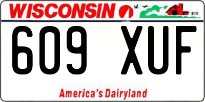 WI license plate 609XUF