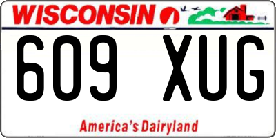 WI license plate 609XUG