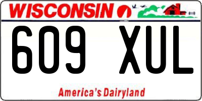 WI license plate 609XUL