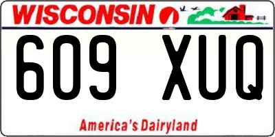 WI license plate 609XUQ
