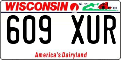 WI license plate 609XUR