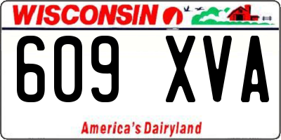 WI license plate 609XVA