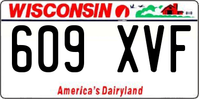 WI license plate 609XVF