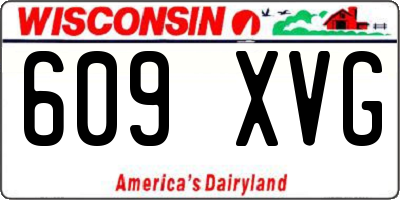 WI license plate 609XVG