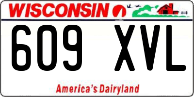 WI license plate 609XVL