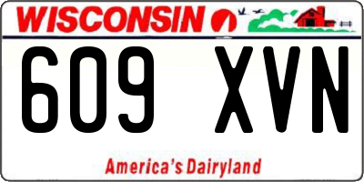 WI license plate 609XVN