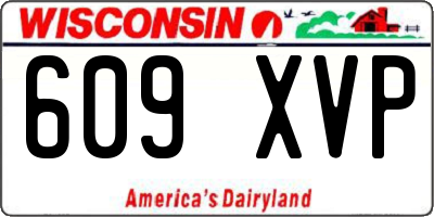WI license plate 609XVP