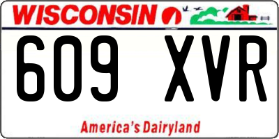 WI license plate 609XVR