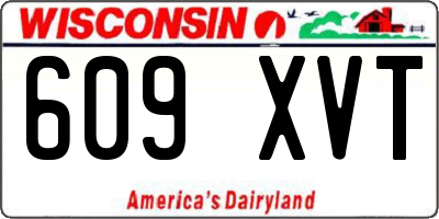 WI license plate 609XVT