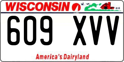 WI license plate 609XVV